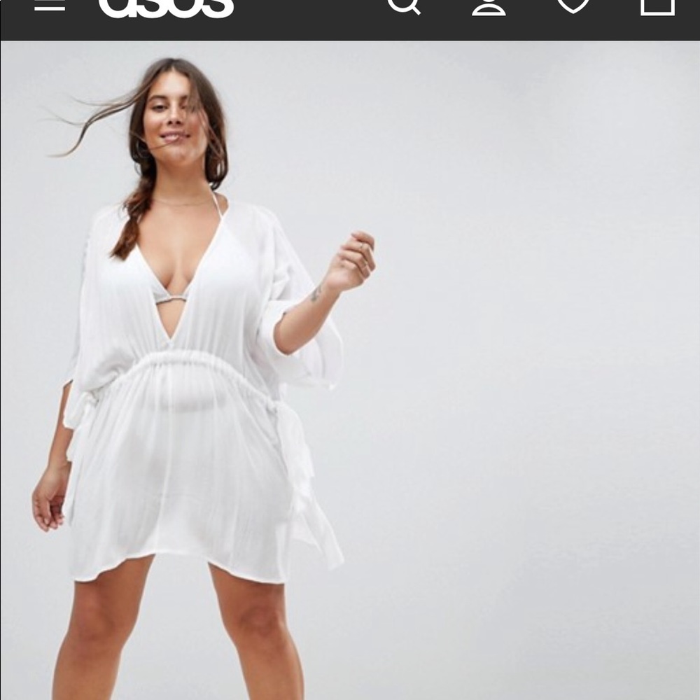 White Swim Suit Coverup